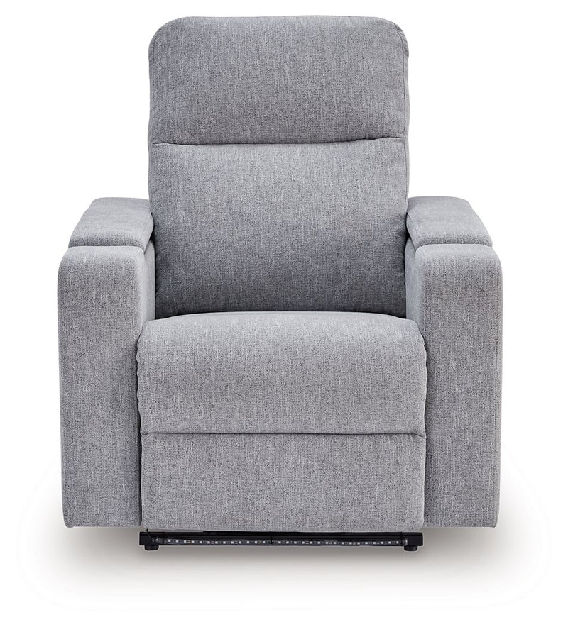 Pineland - Glider Power Recliner With Audio System - Pewter - R&R Furniture Gallery (Fountain Valley, CA)