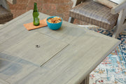 Cliff Trails - Square Fire Pit Table - Beige - R&R Furniture Gallery (Fountain Valley, CA)