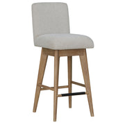 Escape - Dining Upholstered Swivel Barstool - Glazed Natural Oak / Mirage Mist - R&R Furniture Gallery (Fountain Valley, CA)