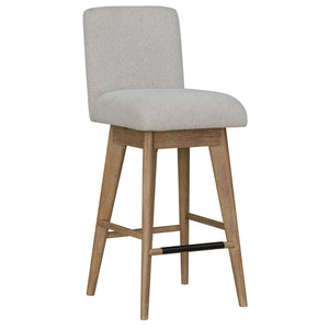 Escape - Dining Upholstered Swivel Barstool - Glazed Natural Oak / Mirage Mist - R&R Furniture Gallery (Fountain Valley, CA)
