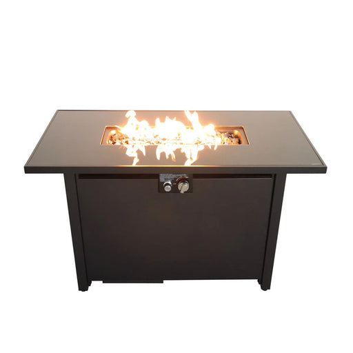 Rectangle Fire Pit, Fuel Versatility - Black - R&R Furniture Gallery (Fountain Valley, CA)