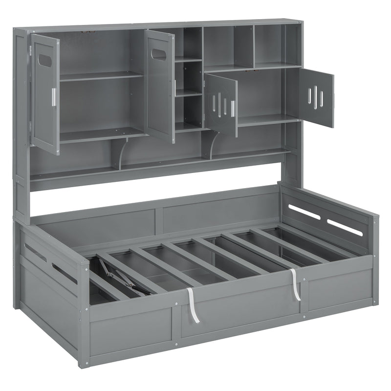 Daybed With All-In-One Cabinet And Shelf - R&R Furniture Gallery (Fountain Valley, CA)