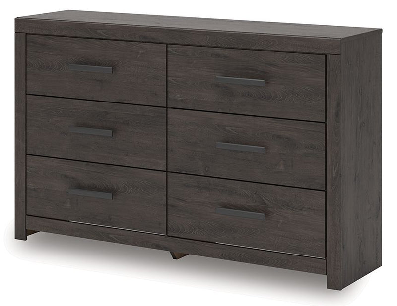 Prendonea - Six Drawer Dresser - Charcoal - R&R Furniture Gallery (Fountain Valley, CA)