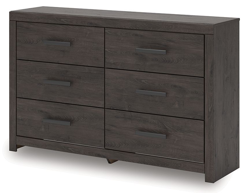 Prendonea - Six Drawer Dresser - Charcoal - R&R Furniture Gallery (Fountain Valley, CA)