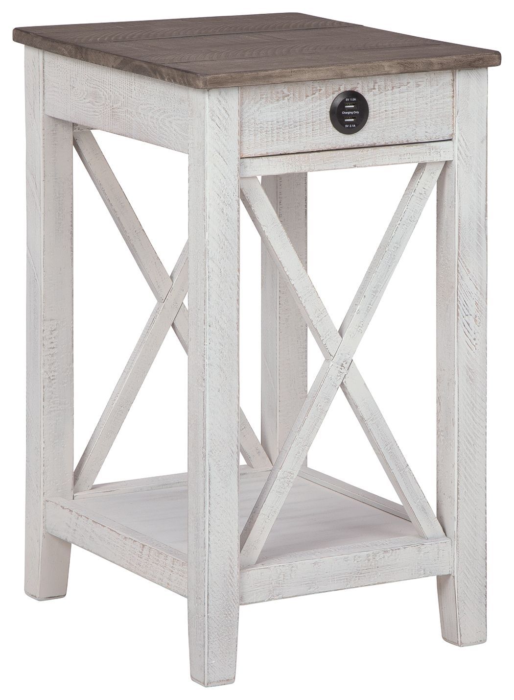 Adalane - Accent Table - White / Gray - R&R Furniture Gallery (Fountain Valley, CA)