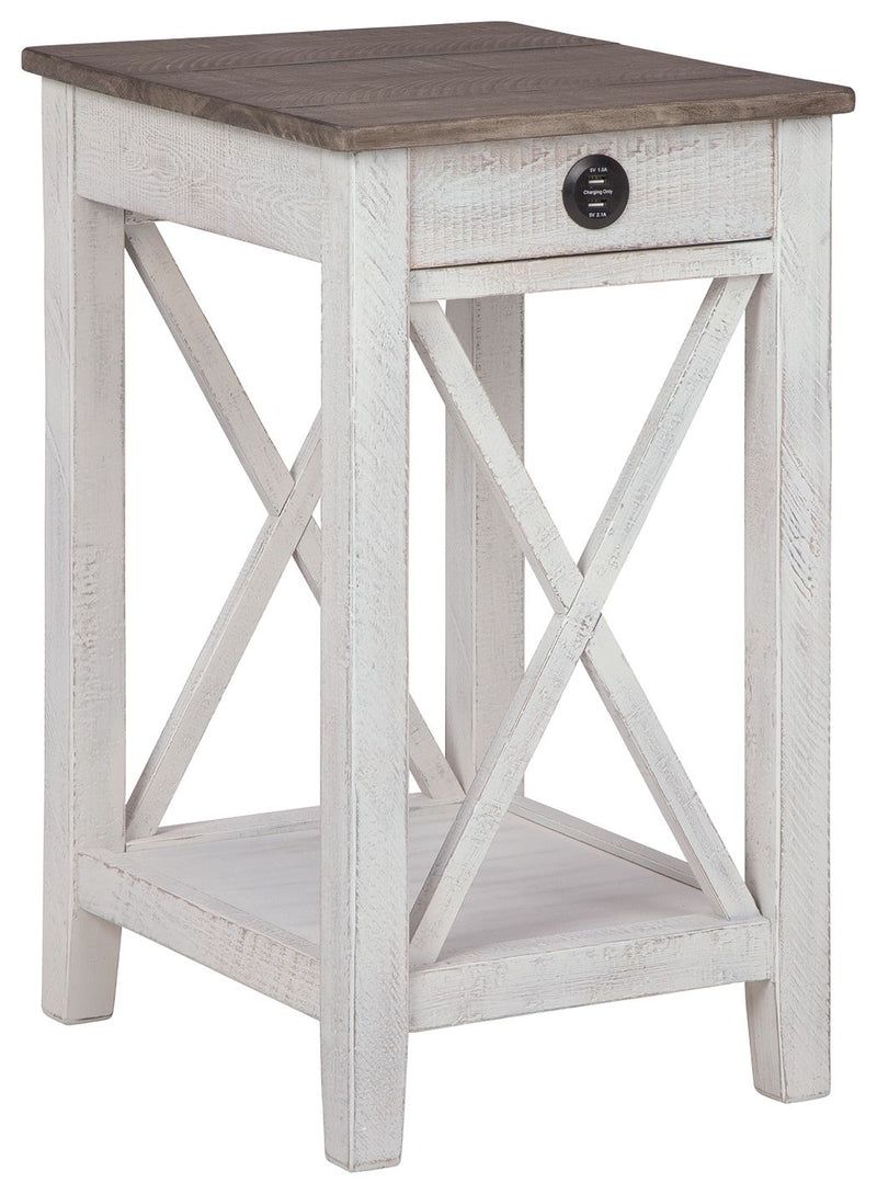Adalane - Accent Table - White / Gray - R&R Furniture Gallery (Fountain Valley, CA)