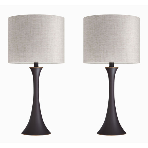 Pair of Lumi Source Lenuxe contemporary modern table lamps with sleek design, perfect for modern home decor.