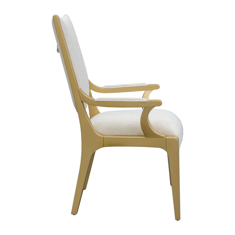Scotts Square - Dining Arm Chair - Light Champagne - R&R Furniture Gallery (Fountain Valley, CA)
