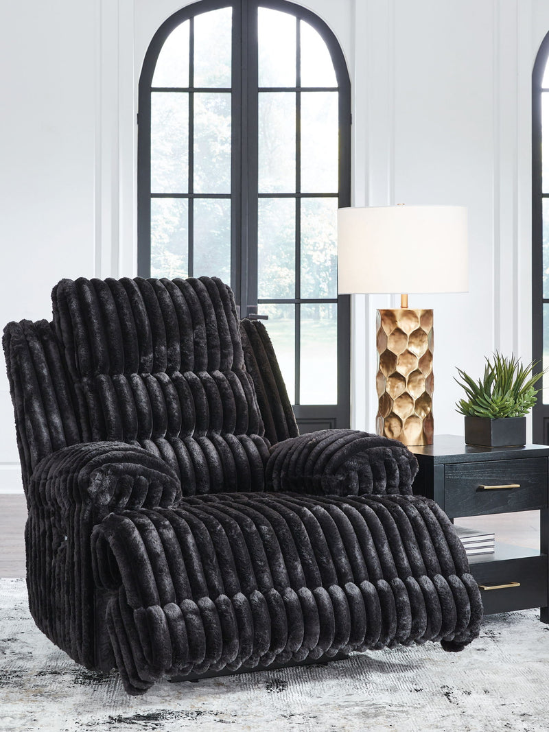 Rhine Falls - Zero Wall Power Recliner - Onyx - R&R Furniture Gallery (Fountain Valley, CA)