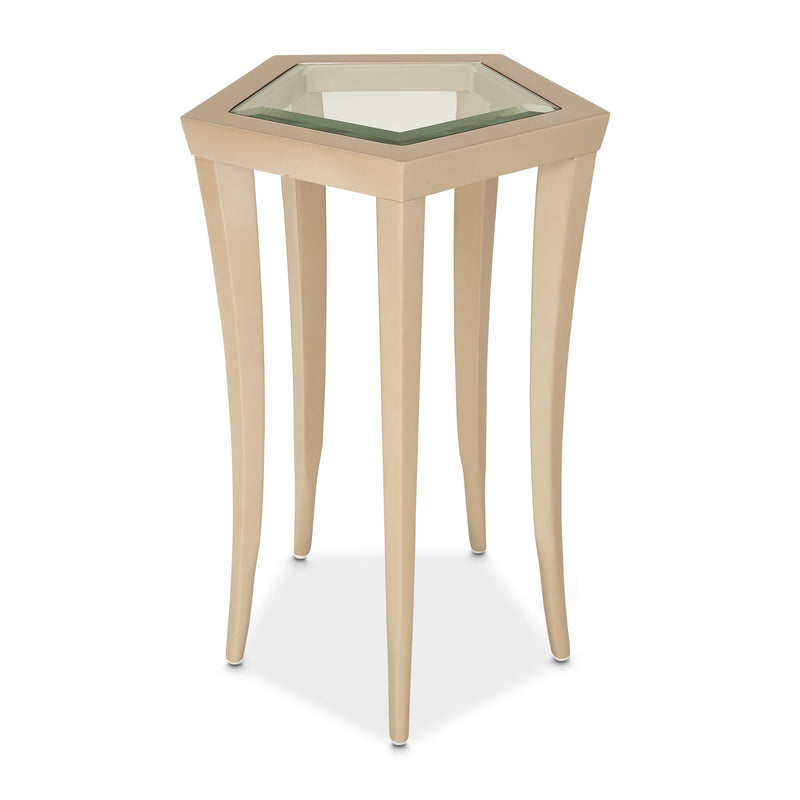 La Rachelle - Chairside Table - Champagne - R&R Furniture Gallery (Fountain Valley, CA)
