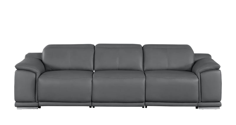 2679 - Genuine Leather Sofa With Dual Power Recliners