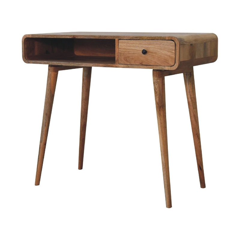 Curved Writing Desk - Oak - R&R Furniture Gallery (Fountain Valley, CA)