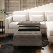 Harrison - Upholstered Coffee Table Storage Ottoman - R&R Furniture Gallery (Fountain Valley, CA)