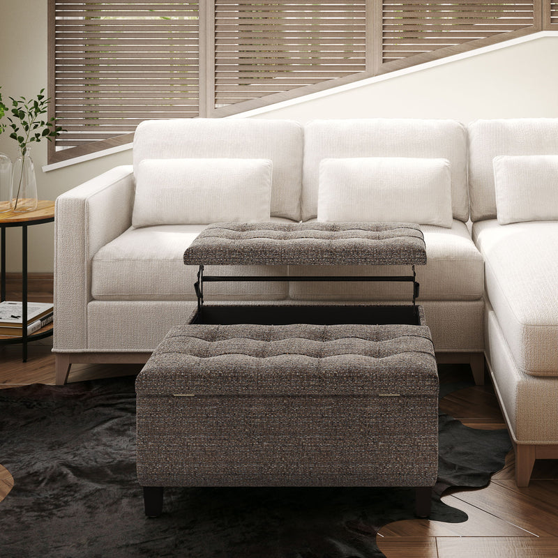 Harrison - Upholstered Coffee Table Storage Ottoman - R&R Furniture Gallery (Fountain Valley, CA)