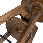 Spencer - Minimalist Oak Adjustable Bar Counter Stool - Walnut Brown Oak - R&R Furniture Gallery (Fountain Valley, CA)