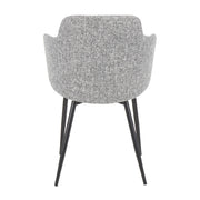 Lumi Source Boyne Industrial Side Chair with metal frame and wooden seat, modern design for indoor or outdoor use