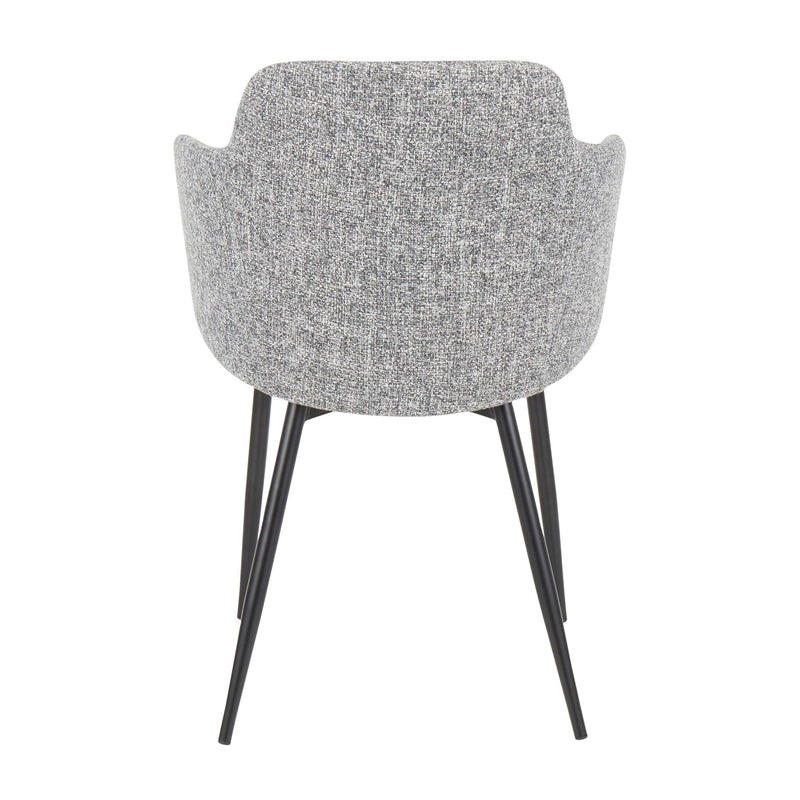 Lumi Source Boyne Industrial Side Chair with metal frame and wooden seat, modern design for indoor or outdoor use