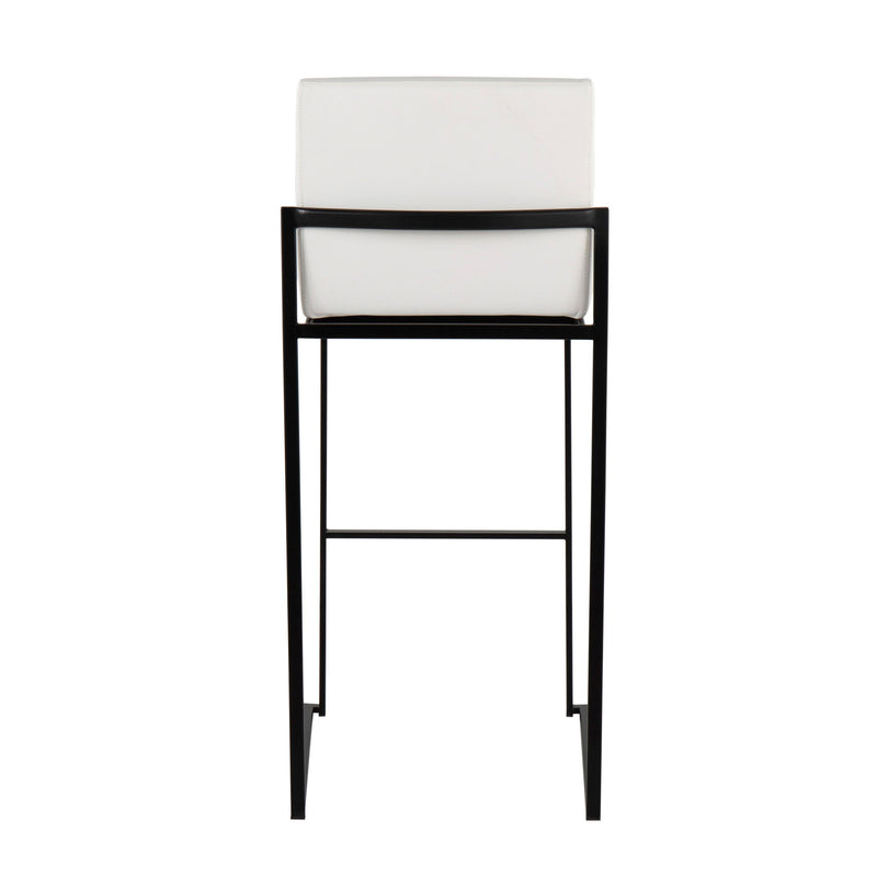 Lumi Source Fuji high back barstool with elegant contemporary design, featuring sleek lines and a comfortable seating area.