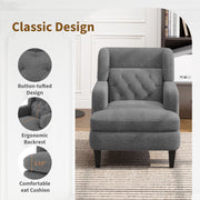 Upholstered Accent Chair Tufted Armchair For Living Room And Bedroom - R&R Furniture Gallery (Fountain Valley, CA)
