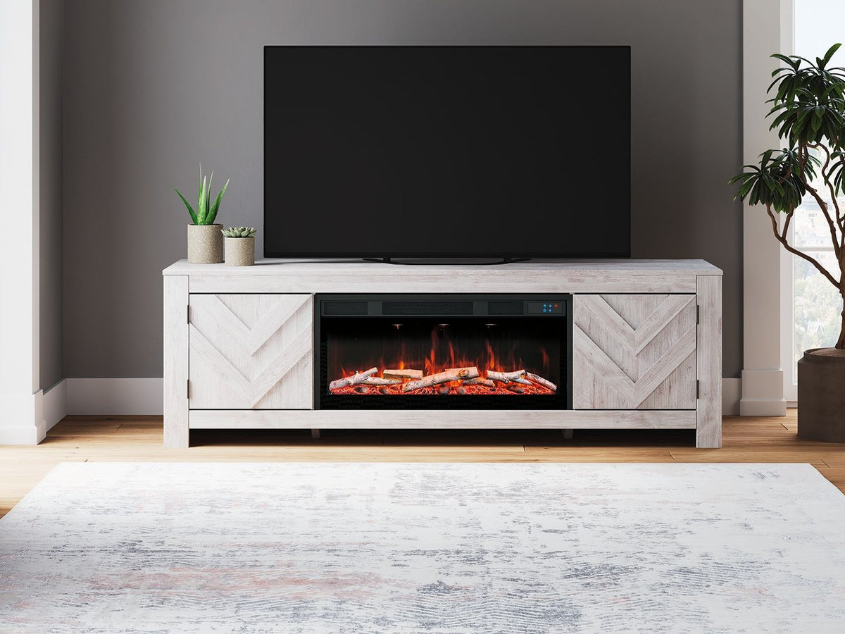 Cayboni - LG TV Stand With Fireplace Option - R&R Furniture Gallery (Fountain Valley, CA)