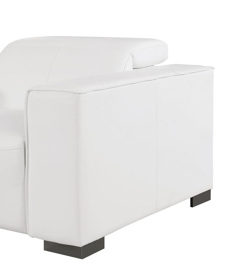 1208 - Modular Leather Set With 5 Power Recliners & Power Headrests