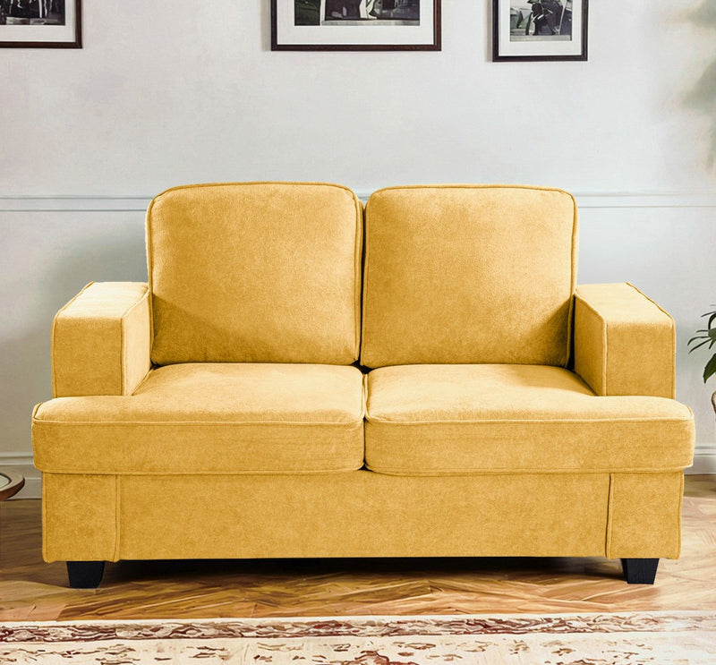 Modern Loveseat, Comfortable 2 Seater Couch With Deep Seating, Loose Back Cushions, Wide Arms - R&R Furniture Gallery (Fountain Valley, CA)