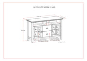 Artisan - TV Media Stand, Handcrafted - Russet Brown - R&R Furniture Gallery (Fountain Valley, CA)