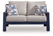 East Beach - Loveseat With Cushion - Blue - R&R Furniture Gallery (Fountain Valley, CA)