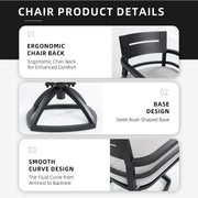 Two outdoor patio swivel rocker chairs with black frames and Sunbrella fabric cushions by Life Outside, set on a patio.