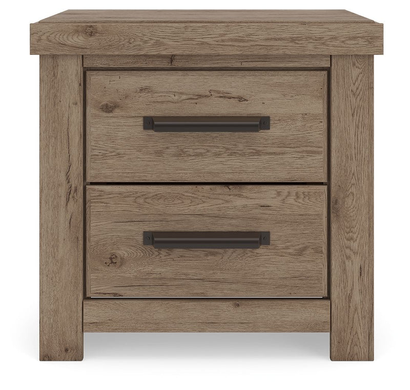 Oliandon - Two Drawer Night Stand - Light Brown - R&R Furniture Gallery (Fountain Valley, CA)
