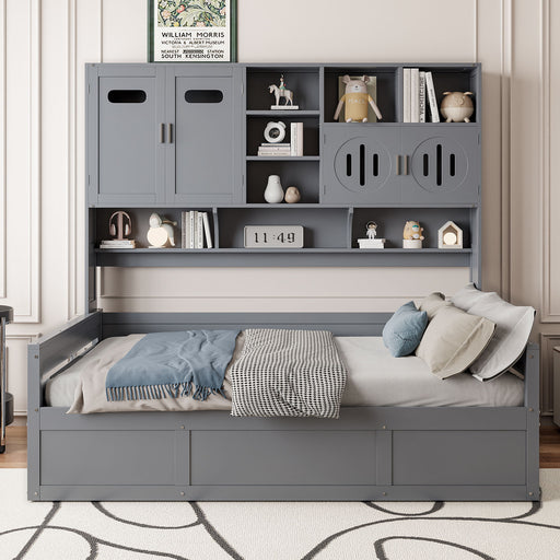 Daybed With All-In-One Cabinet And Shelf - R&R Furniture Gallery (Fountain Valley, CA)