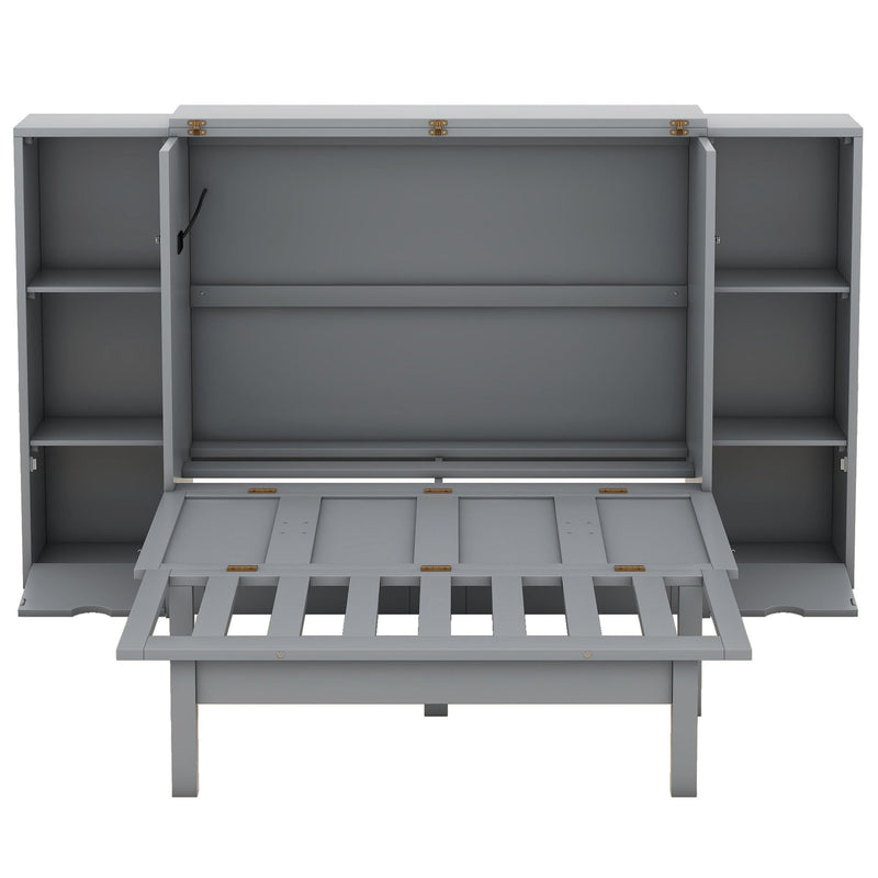 Murphy Bed With Shelves, Drawers And USB Ports - R&R Furniture Gallery (Fountain Valley, CA)