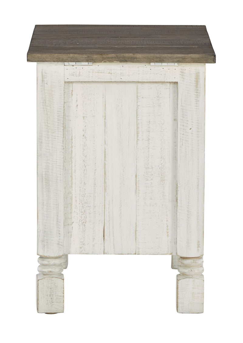 Havalance - Chair Side End Table - White / Gray - R&R Furniture Gallery (Fountain Valley, CA)