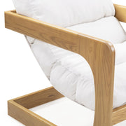 Palma - Upcycled Fabric Accent Chair - Cream - R&R Furniture Gallery (Fountain Valley, CA)