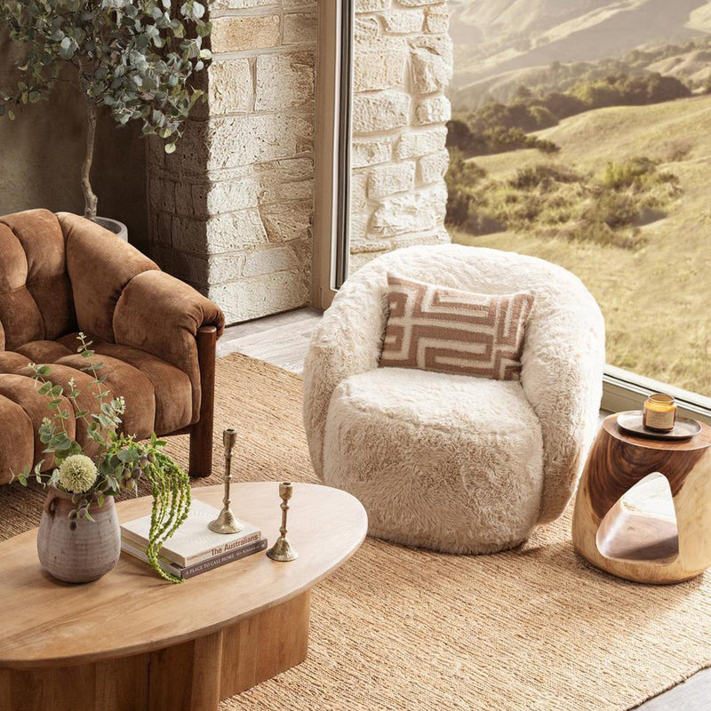 Adley - Plush Swivel Accent Chair