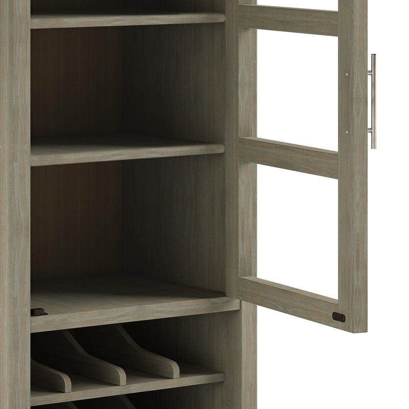 Avalon - High Storage, Wine Rack Cabinet - R&R Furniture Gallery (Fountain Valley, CA)