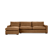 Classic Home Coburn stationary sectional sofa with plush cushions and modern design, perfect for living room seating.