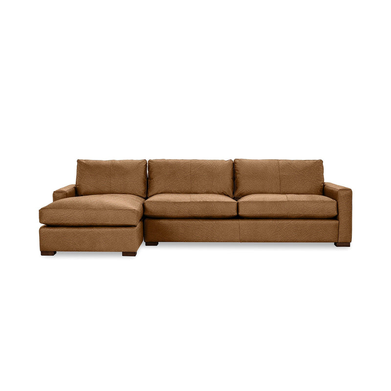 Classic Home Coburn stationary sectional sofa with plush cushions and modern design, perfect for living room seating.
