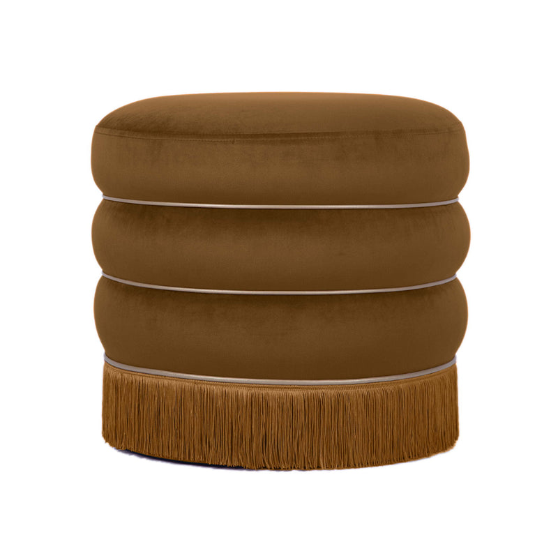 Lakka - Velvet Ottoman - R&R Furniture Gallery (Fountain Valley, CA)