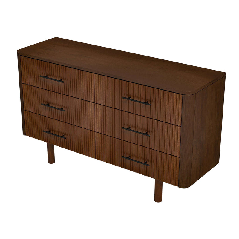 Logan - Dresser With 6 Drawers - Brown - R&R Furniture Gallery (Fountain Valley, CA)