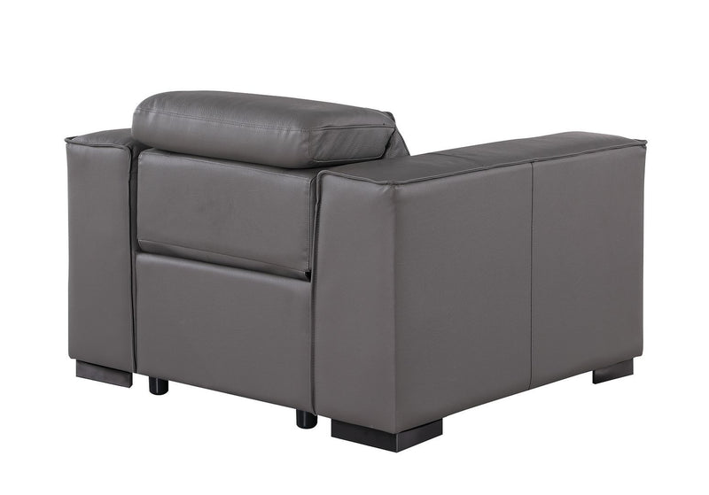 1208 - Leather Power Reclining Chair With Power Headrest