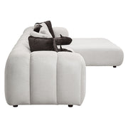 Manilla - Sectional Sofa With 8 Pillows - Ivory White Linen - R&R Furniture Gallery (Fountain Valley, CA)