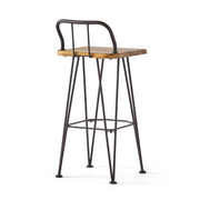 Outdoor Barstool With Angled Metal Legs - Brown - R&R Furniture Gallery (Fountain Valley, CA)