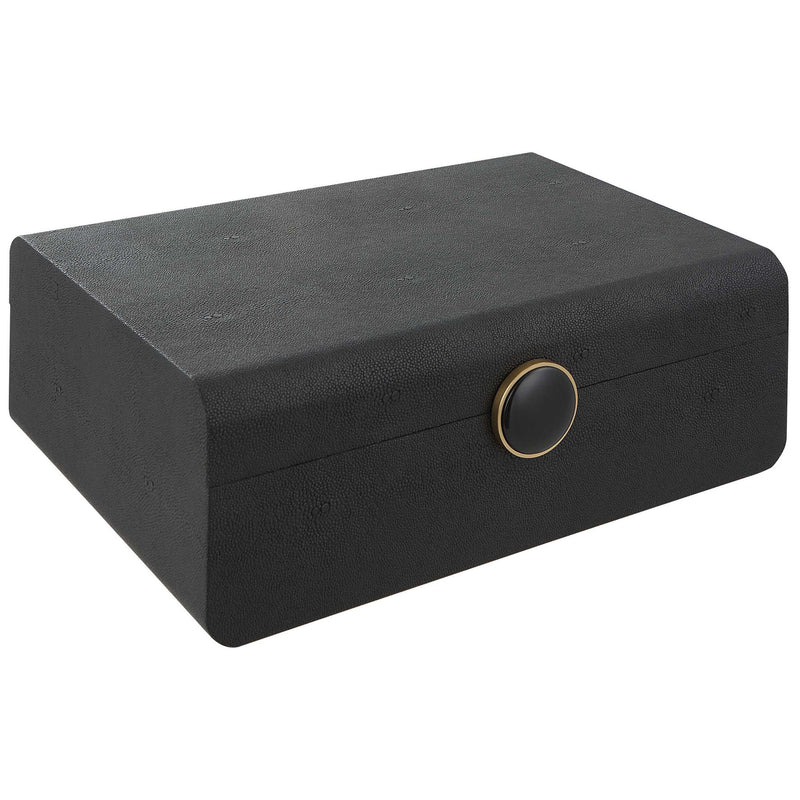 Lalique Art Deco box by Uttermost, showcasing intricate design and elegant craftsmanship on a decorative basket or box.