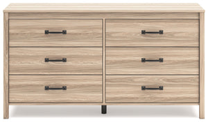 Battelle - Six Drawer Dresser - Tan - R&R Furniture Gallery (Fountain Valley, CA)