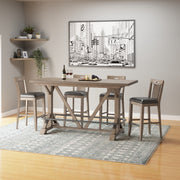 Slat Back Bar Stools (Set of 2) - Brown - R&R Furniture Gallery (Fountain Valley, CA)