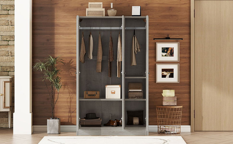 3 Door Shutter Wardrobe With Shelves - R&R Furniture Gallery (Fountain Valley, CA)