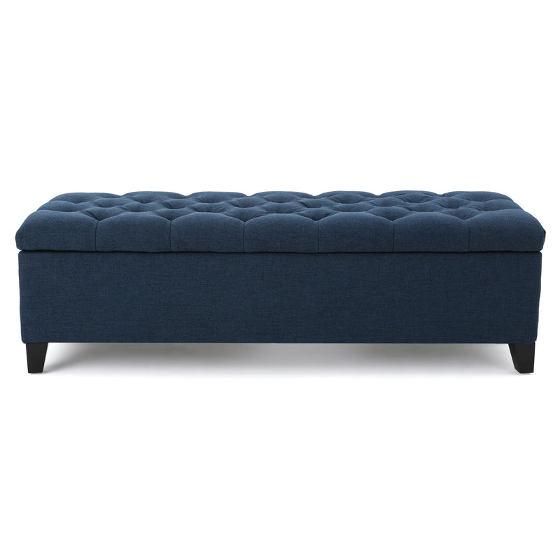 Glouster - Contemporary Storage Ottoman With Button Tufted Design - R&R Furniture Gallery (Fountain Valley, CA)