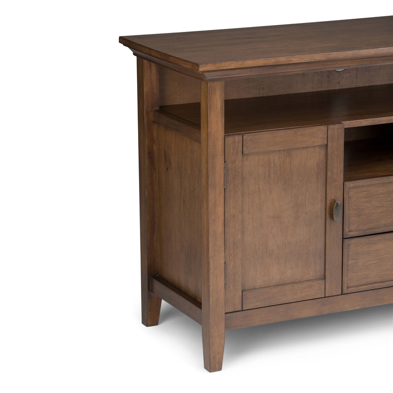 Redmond - Tall TV Media Stand - Rustic Natural Aged Brown - R&R Furniture Gallery (Fountain Valley, CA)