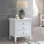 Hammond - 3 Drawer Nightstand - White - R&R Furniture Gallery (Fountain Valley, CA)